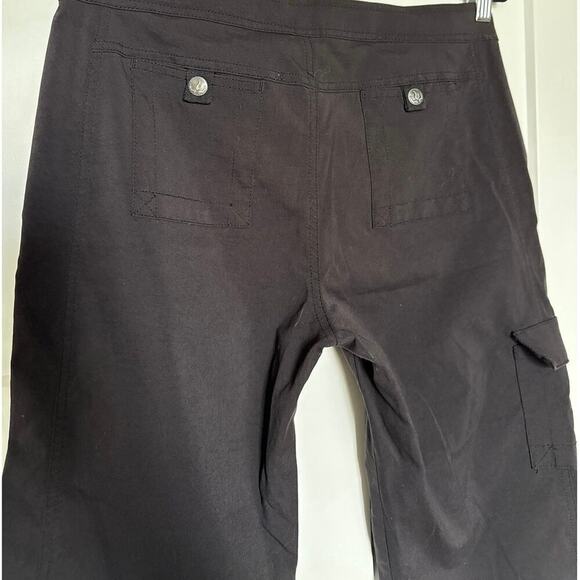 Prana Women’s Black Cargo Pants Size  M Hiking Outdoors Casual - Picture 7 of 9
